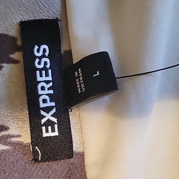 Express Women's Leopard Print Satin Cowl Neck Slip Dress - Picture 10 of 11